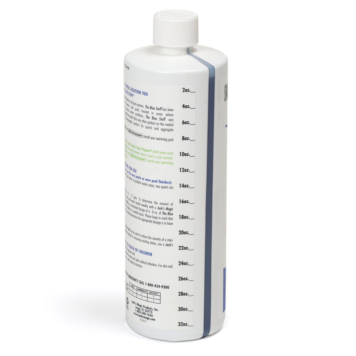 Jacks Magic Blue Stuff Pool Stain Remover, 32 oz | JMBLUE032
