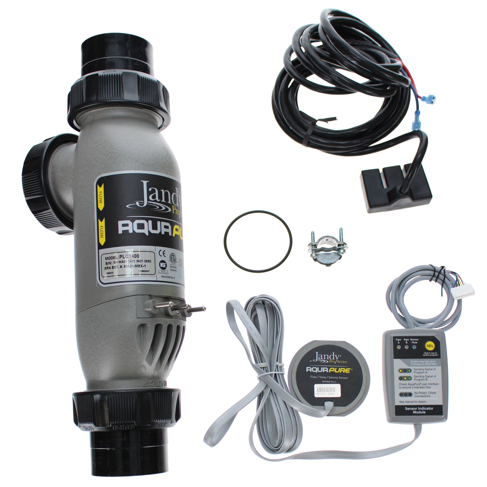 Jandy AquaPure Salt Chlorinator PureLink Cell Kit, 14 Blade, 40,000 gallons 120/240 VAC, 50/60 Hz, 1.25-2.5 AMPS | PLC1400