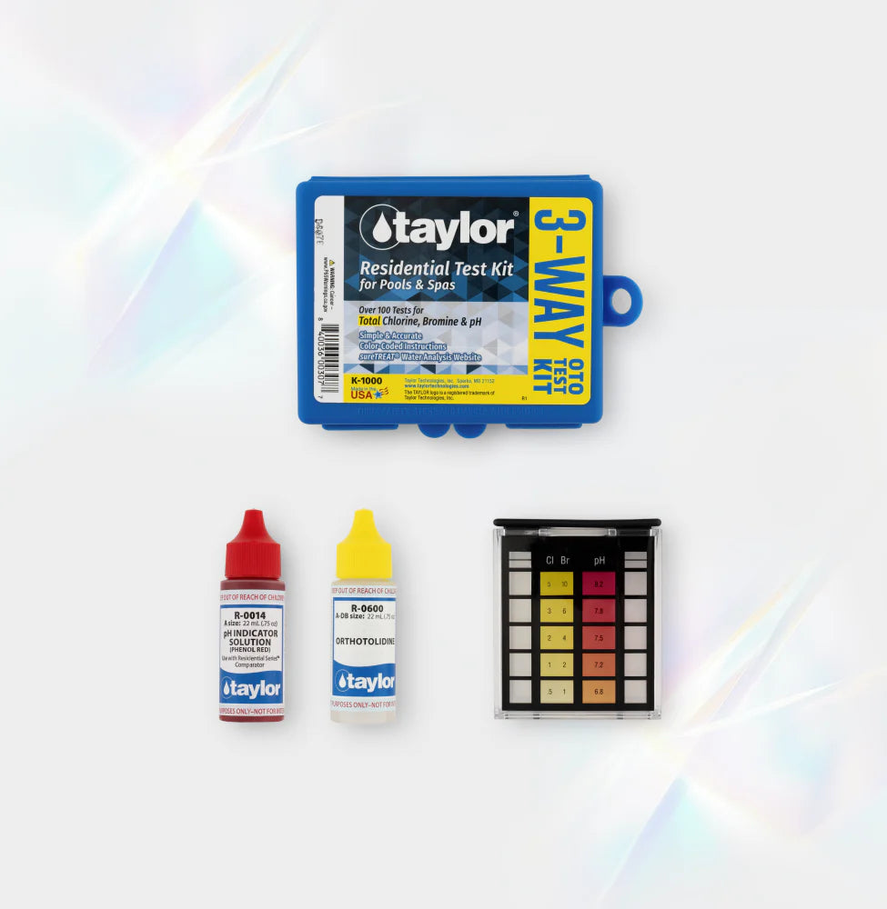 Taylor 3-Way OTO Test Kit For Total Chlorine, Bromine, Ph | K-1000-12