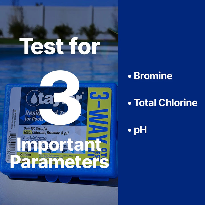 Taylor 3-Way OTO Test Kit For Total Chlorine, Bromine, Ph | K-1000-12