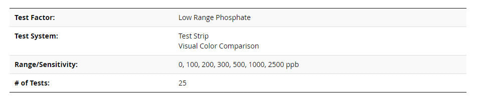 Lamotte Insta-Test Low Range Phosphate Test Strips | 3021-G-6