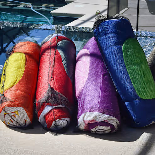 Main Access 3' x 6' Oversized Inflatable Floating Mattress, Dual Color Sky & Lime w/ Pillows | 305600