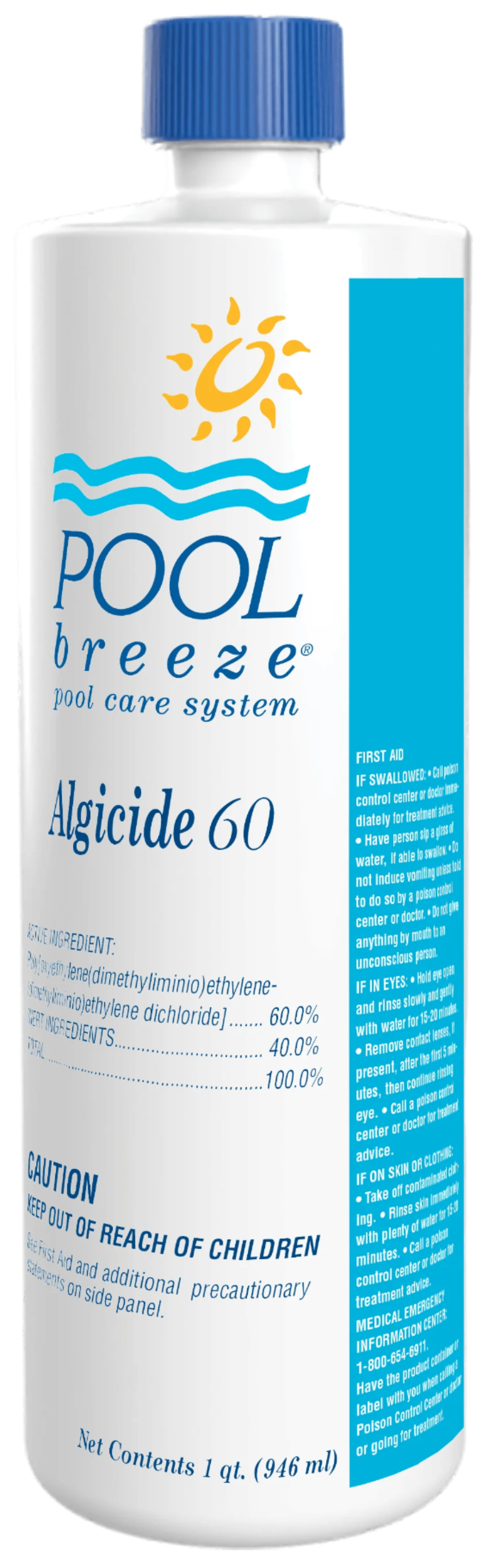 Pool Breeze Algaecide 60, 32 oz Bottle, 12/Case| 88541