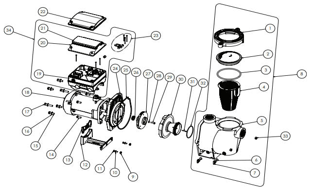 Pentair Drive Kit | IntelliFlo Variable Speed Pump Family | 356879Z