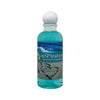 Insparation Inc inSPAration 9oz oil-free aromatherapy liquid bottle with blue liquid and rounded white cap showing beach and ocean label