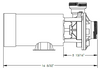 technical line drawing showing side view of Waterway 0.95 HP Hi-Flo 2 dual-speed pump with dimensions including overall length and mounting base