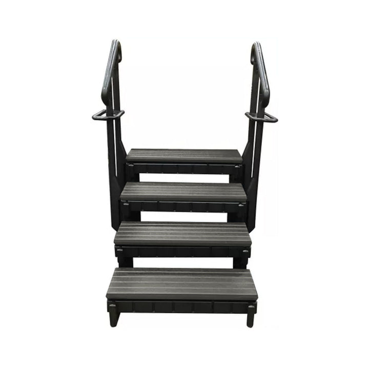 Confer Plastics 4 Step Signature Spa Steps, Black | SSS36-4-P