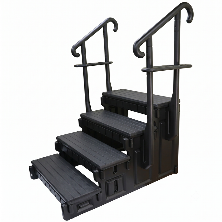 Confer Signature Spa Step 4-Tread 36" Colored Treads With Black Sidewalls | SSS36-4