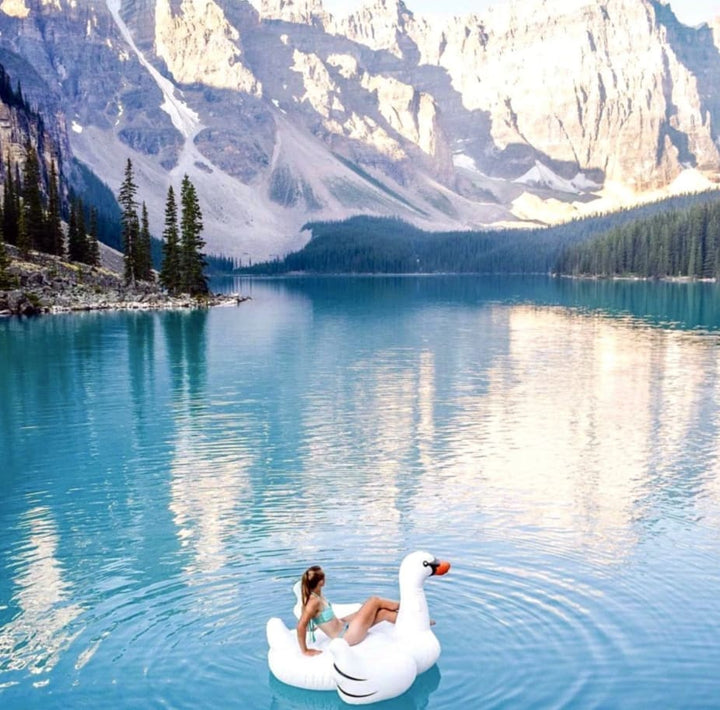 Swimline Original Giant Swan Ride-On Pool Float | 90621