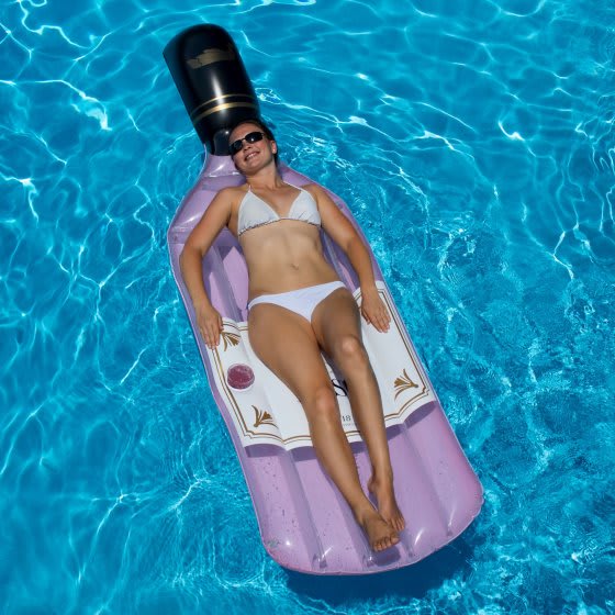 Swimline Inflatable Rosé Bottle Pool Float Lounger | 90654