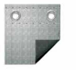 Swimline Super Deluxe 16' x 32' Rectangle In Ground Winter Pool Cover, 5' Overlap, Silver/Black, 15 Year Warranty | CO142137R