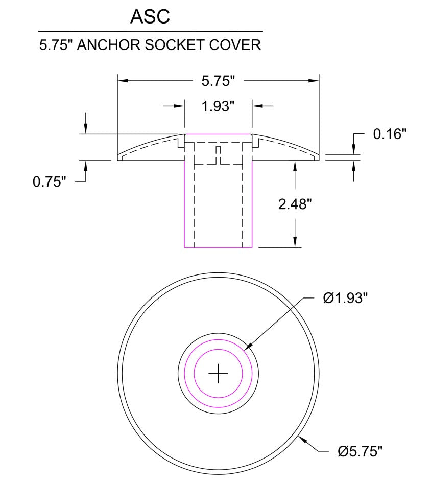 Saftron Anchor Socket Covers for Handrails, Various Colors | ASC-X