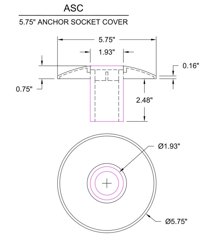 Saftron Anchor Socket Covers for Handrails, Various Colors | ASC-X