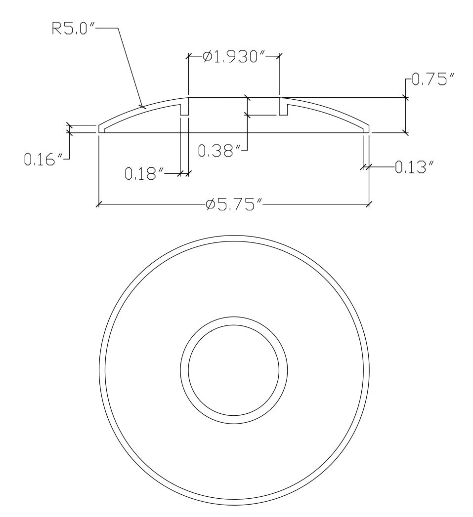 Saftron High Impact Vinyl Escutcheon Anchor Cover, Pair | ESC-X