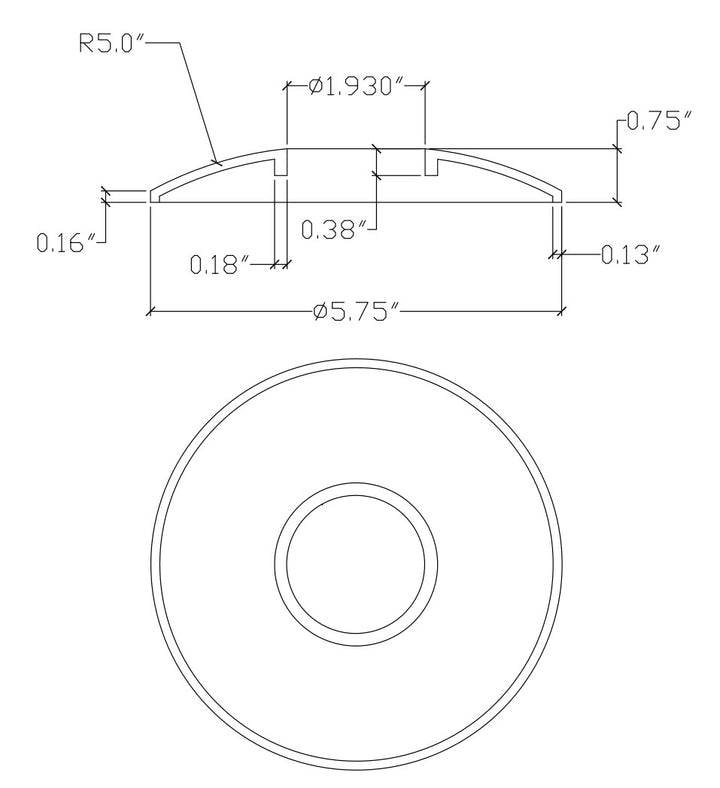 Saftron High Impact Vinyl Escutcheon Anchor Cover, Pair | ESC-X