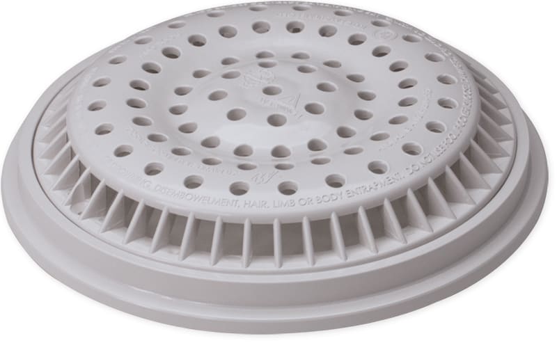 Waterway 8" Anti-Vortex Cover & Frame, White | 640-2310V