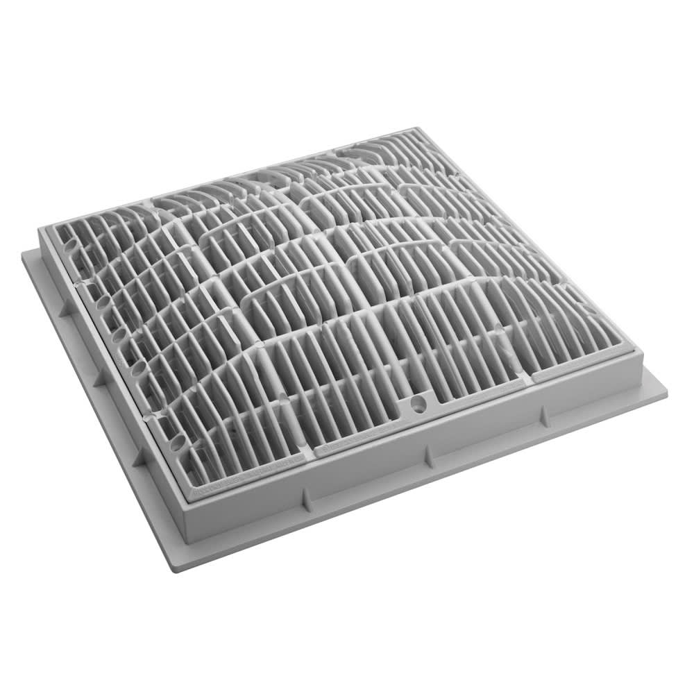 Waterway 12" x 12" Grate  & Frame, Square, Gray | 640-4727 V