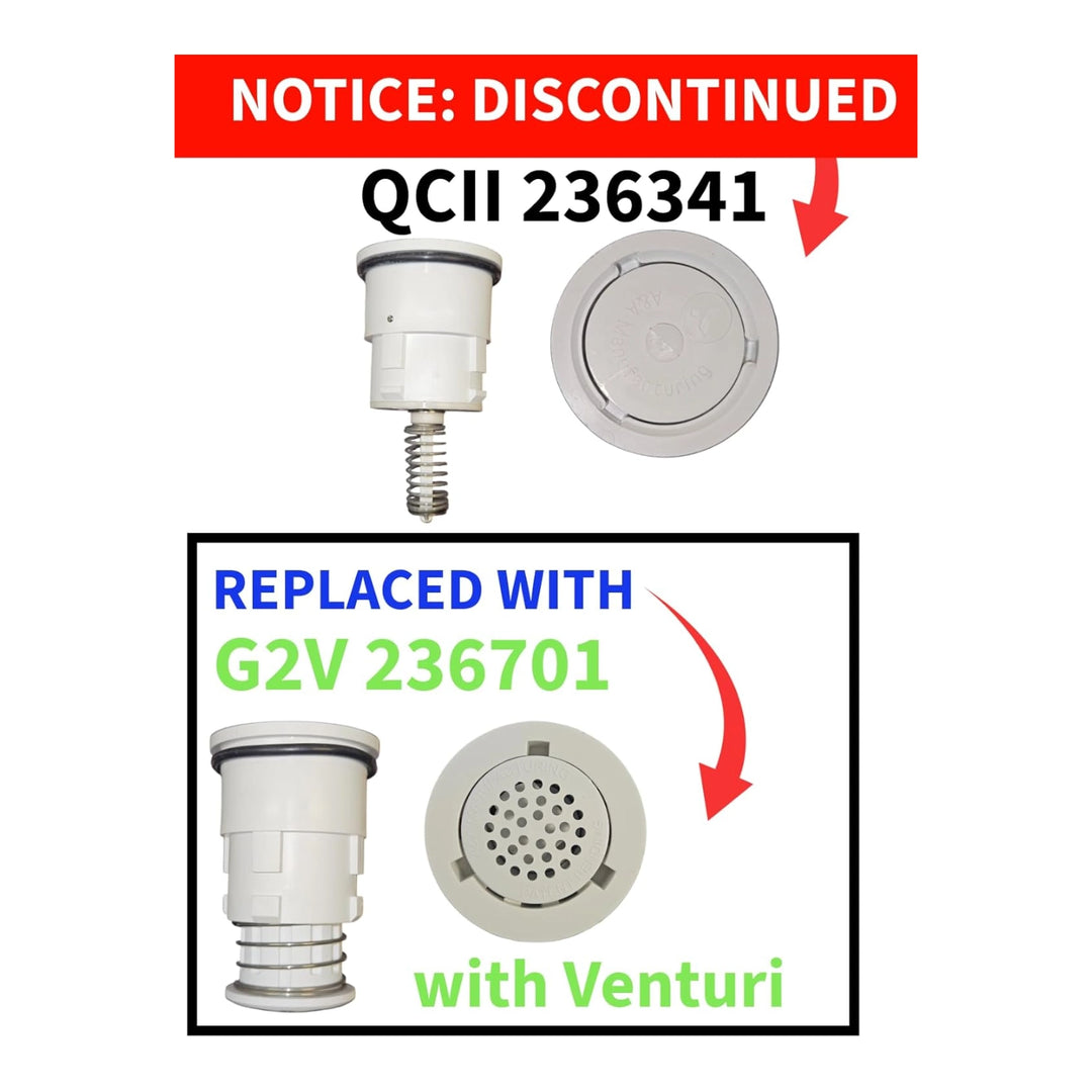 A&amp;A Manufacturing Style II G2V Series Venturi Internal Retro Cleaning Head | White | 236701