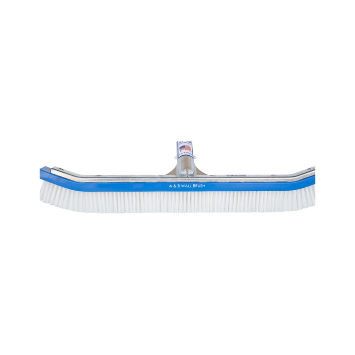 A&amp;B Brush Curved Standard Wall White PVC Bristle, 18" | 3010