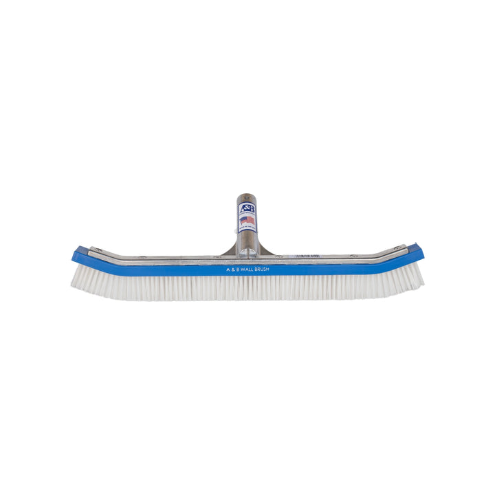 A&amp;B Brush Curved Standard Wall White PVC Bristle, 18" | 3010