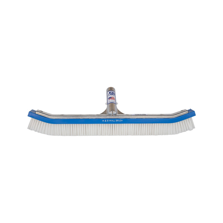 A&amp;B Brush Curved Standard Wall White PVC Bristle, 18" | 3010