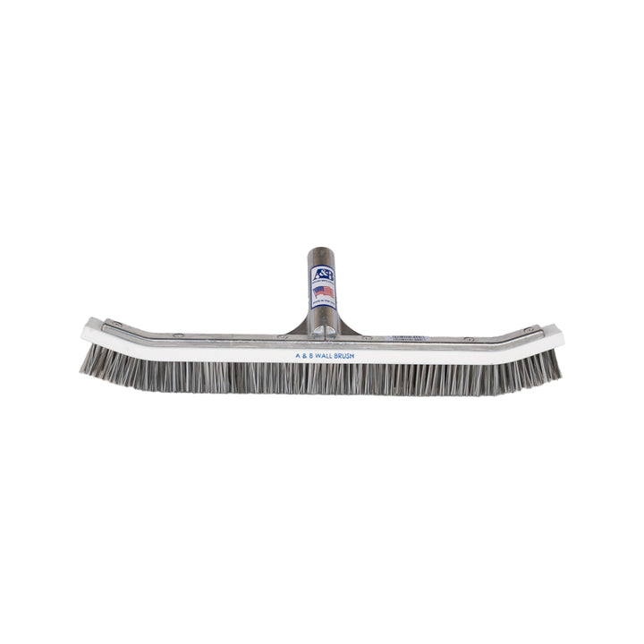 A&amp;B Curved Aluminum Wall Brush Only, Combo Stainless Steel &amp; Nylon Bristles 18"  | 3004