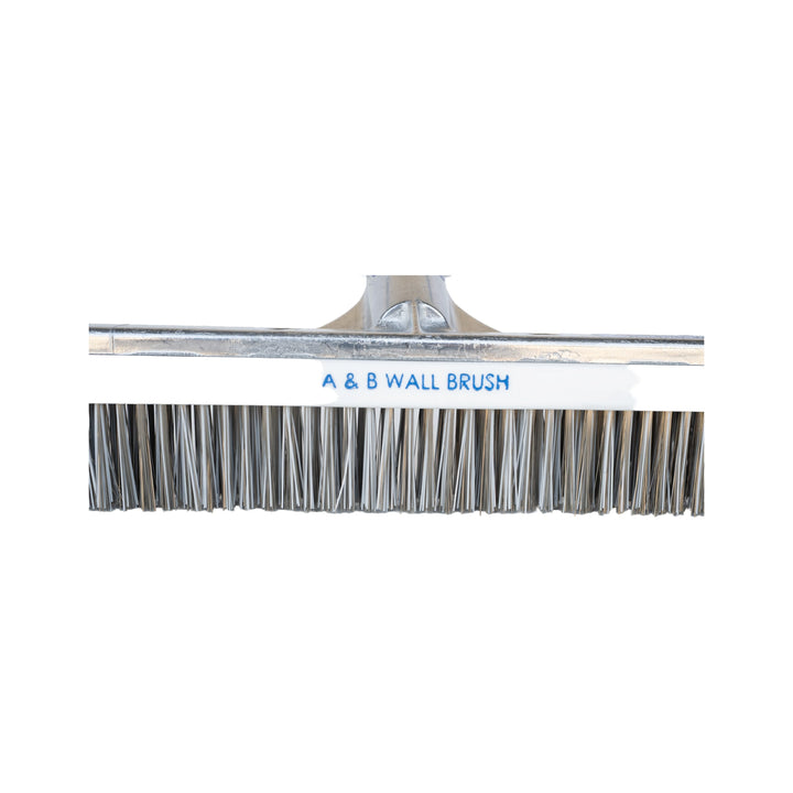 A&amp;B Curved Aluminum Wall Brush Only, Combo Stainless Steel &amp; Nylon Bristles 18"  | 3004