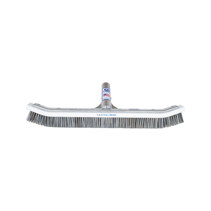 A&amp;B Curved Aluminum Wall Brush Only, Combo Stainless Steel &amp; Nylon Bristles 18"  | 3004