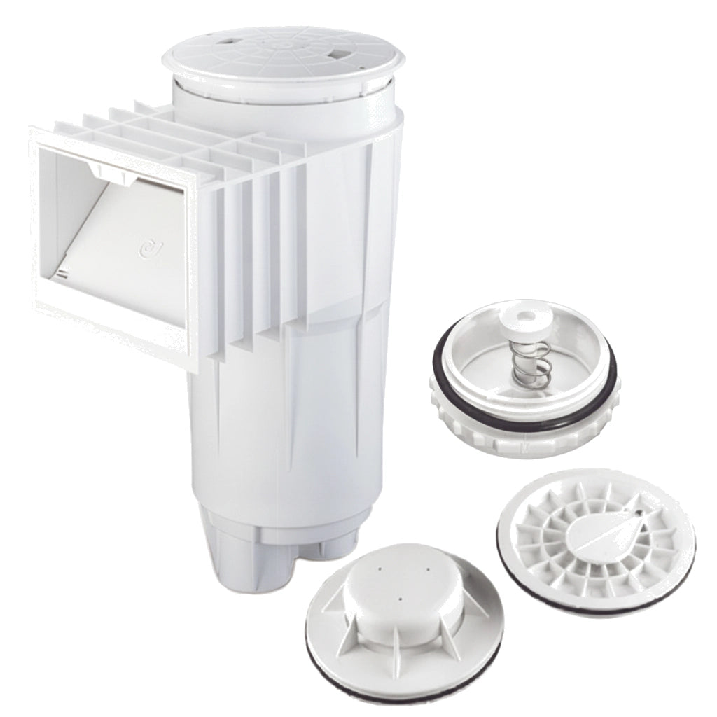BERMUDA IG SKIMMER GUNITE WHITE PENTAIR 2IN SKT PVC WITH FLOAT AND EQUALIZER VALVES