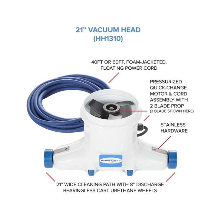 Hammerhead 21" Replacement Vacuum Head with Cord | HH1310