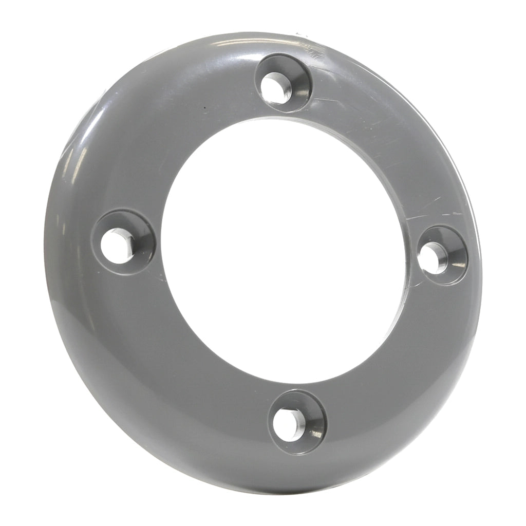 Hayward SPX1408BS2DGR dark gray round face plate with center hole and four mounting screw holes.