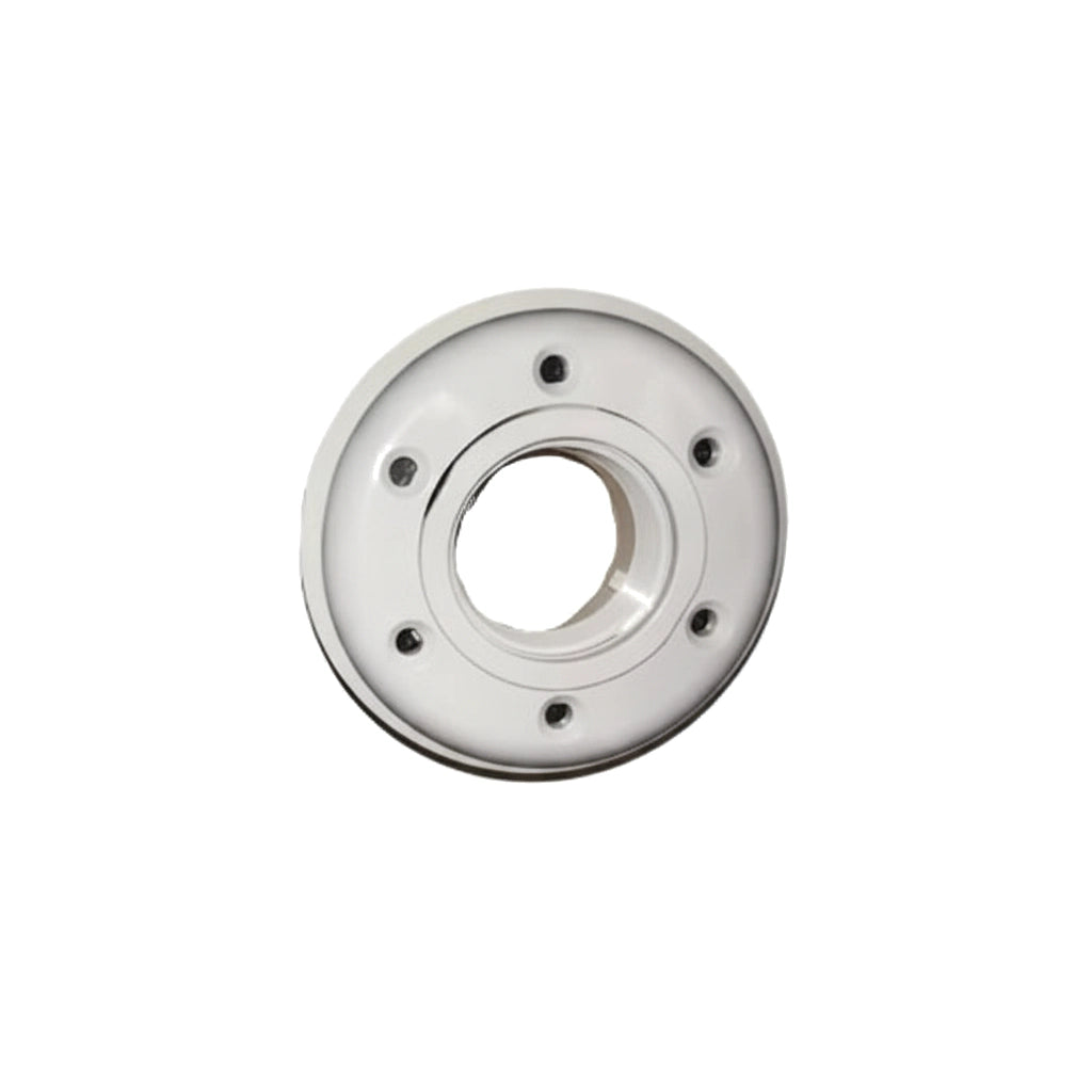 Hayward SPX1408BS2 white round 2-inch body face plate with six screw holes and center opening