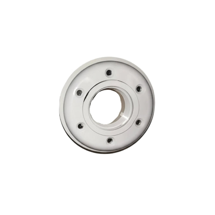 Hayward SPX1408BS2 white round 2-inch body face plate with six screw holes and center opening