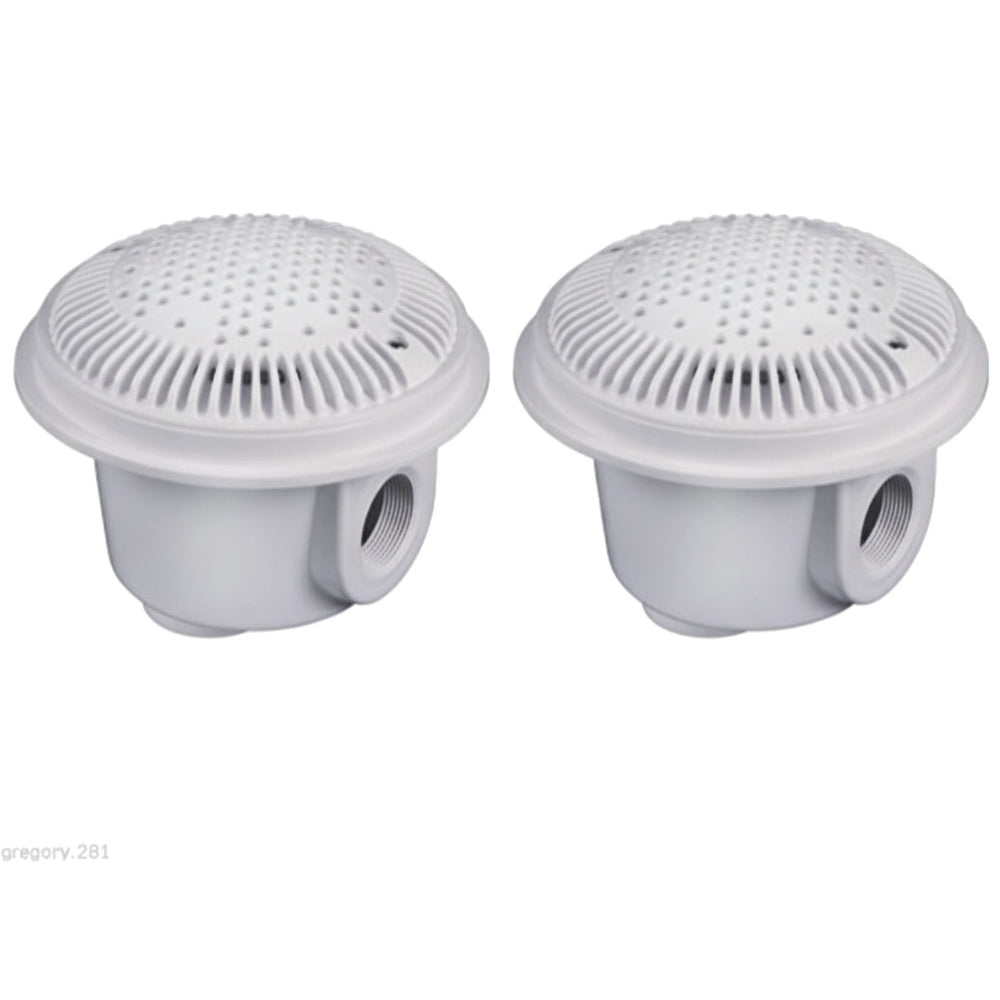 Hayward 8" Round Main Drain Dual Outlet Suction, 1-1/2" FIP x 1-1/2"  FIP, White, Concrete | WG1051AVPAK2