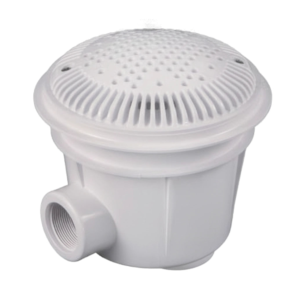 Hayward 8" Round Main Drain Dual Suction Outlet w/Adjustable Plaster Collar 2 Pack, 2" FIP x 2" FIP, White, Concrete | WG1154AVPAK2