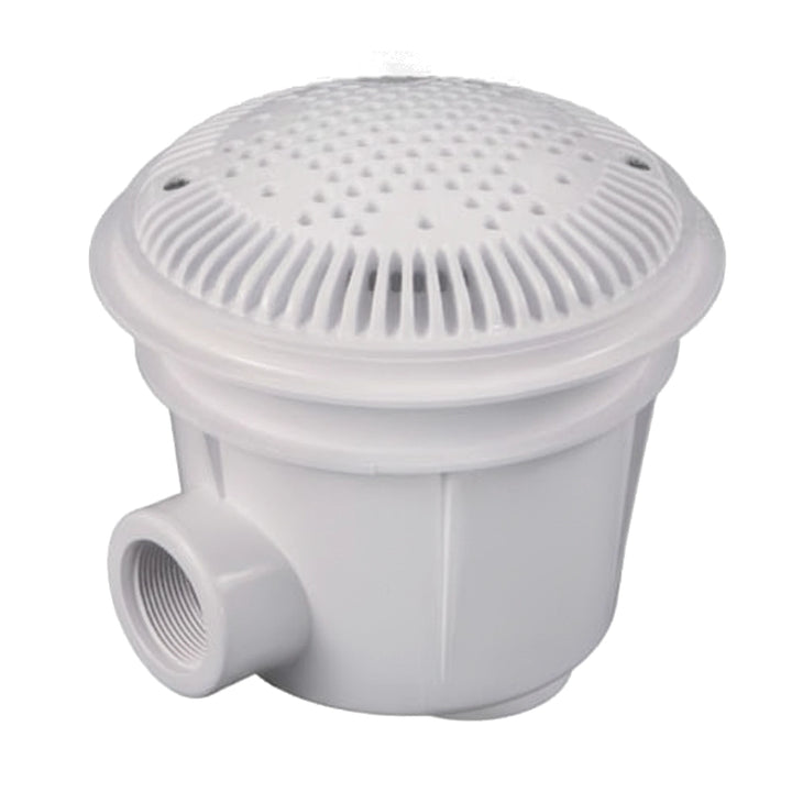 Hayward 8" Round Main Drain Dual Suction Outlet w/Adjustable Plaster Collar 2 Pack, 2" FIP x 2" FIP, White, Concrete | WG1154AVPAK2