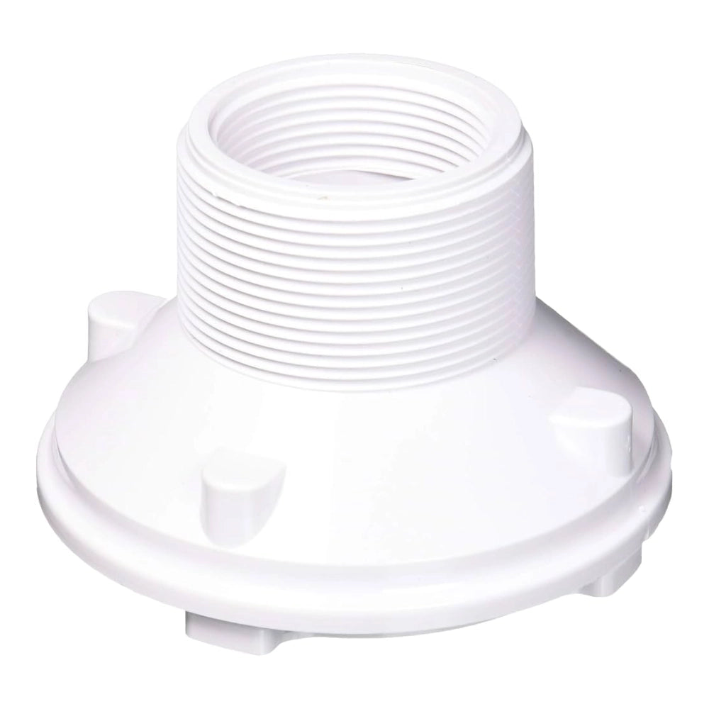 White plastic Hayward SP1425S adjustable floor return inlet fitting with threaded neck and round base.