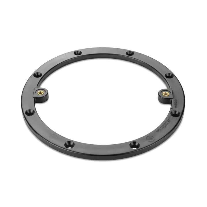 Hayward Black Vinyl Ring with Inserts WGX1048BBLK, round skimmer ring with screw holes and two brass threaded inserts.