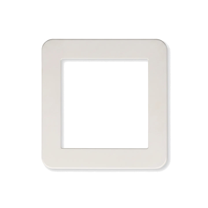 Hayward SPX1099C ABS skimmer cover plate, white square faceplate with rounded corners and center opening.
