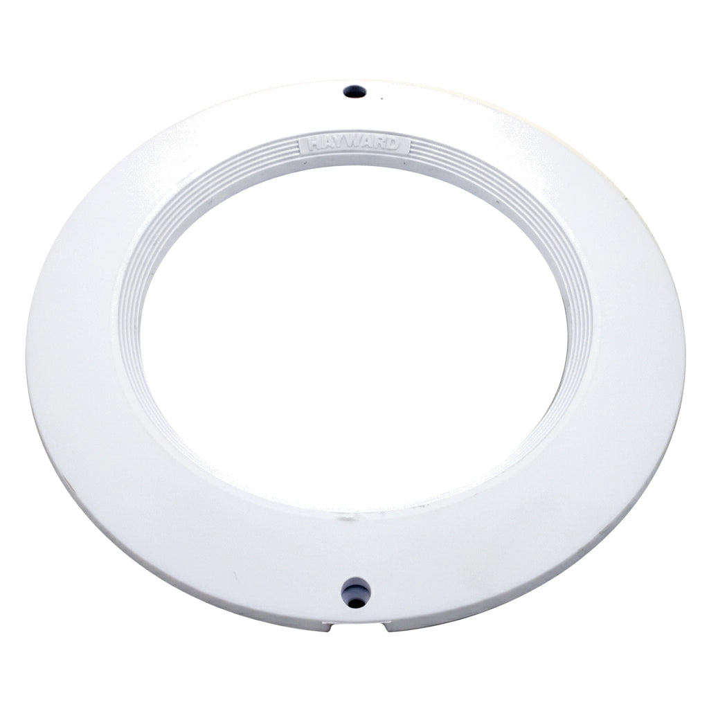 White round Hayward Face Plate SPX0570A with molded logo and two mounting screw holes.