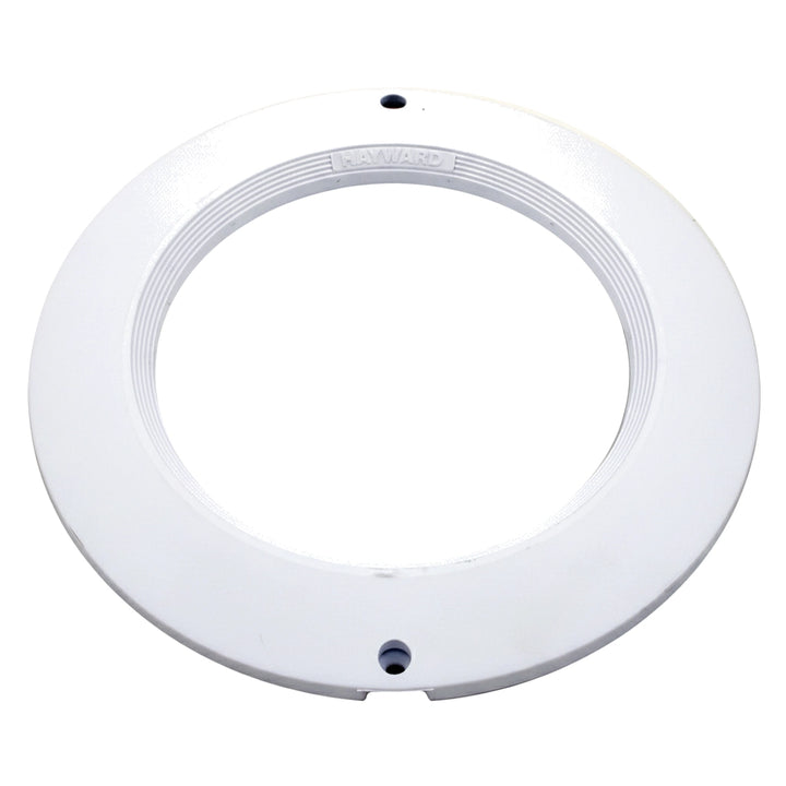 White round Hayward Face Plate SPX0570A with molded logo and two mounting screw holes.