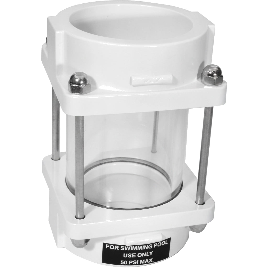Hayward Horizontal In-Line Style Sight Glass 2" Socket for In-Ground Pool Plumbing Systems | SP1074S