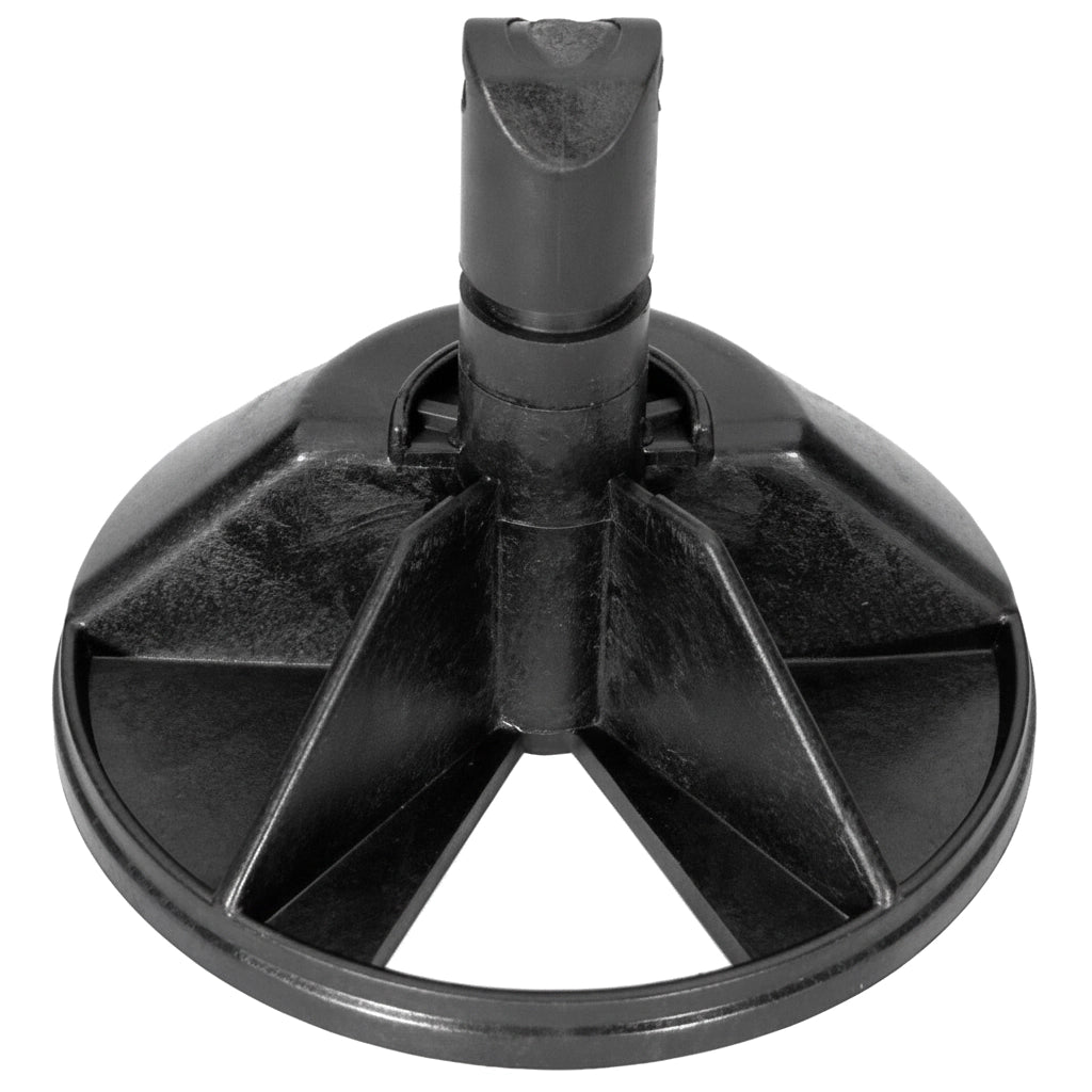 Black plastic Hayward SPX0715C key with round splined base and center shaft for VariFlo valve assemblies.