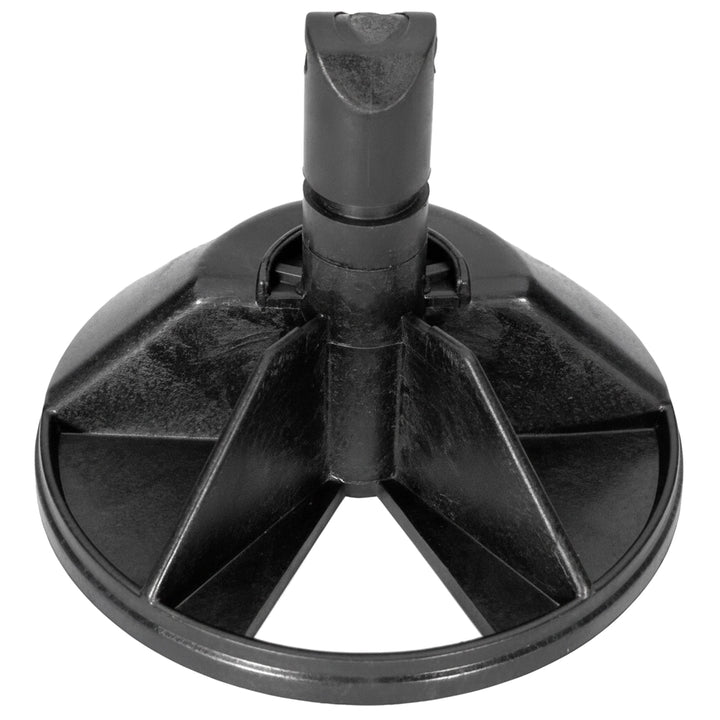 Black plastic Hayward SPX0715C key with round splined base and center shaft for VariFlo valve assemblies.