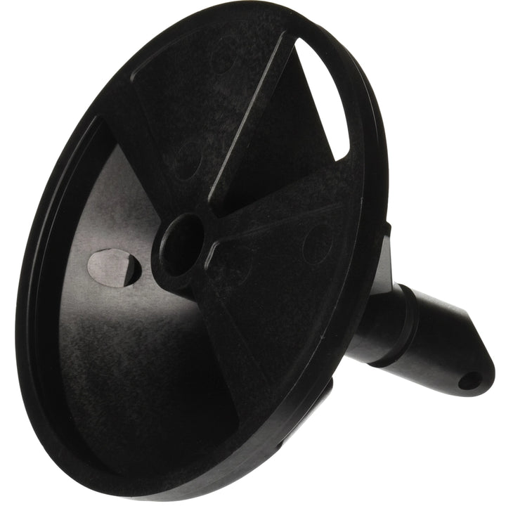 Black plastic Hayward VariFlo valve key (SPX0715C) with round disc handle and stepped shaft, shown at an angle.