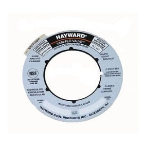 Hayward Label Plate for VariFlo Valve Assemblies SP0715ALL SP0715XR50 SP071620T SP071621 | SPX0715G