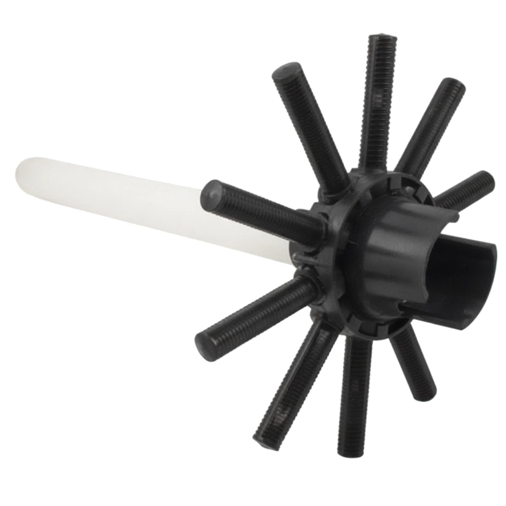 Hayward SX160QA lateral assembly with center pipe, black spoked hub and threaded arms, light gray pipe