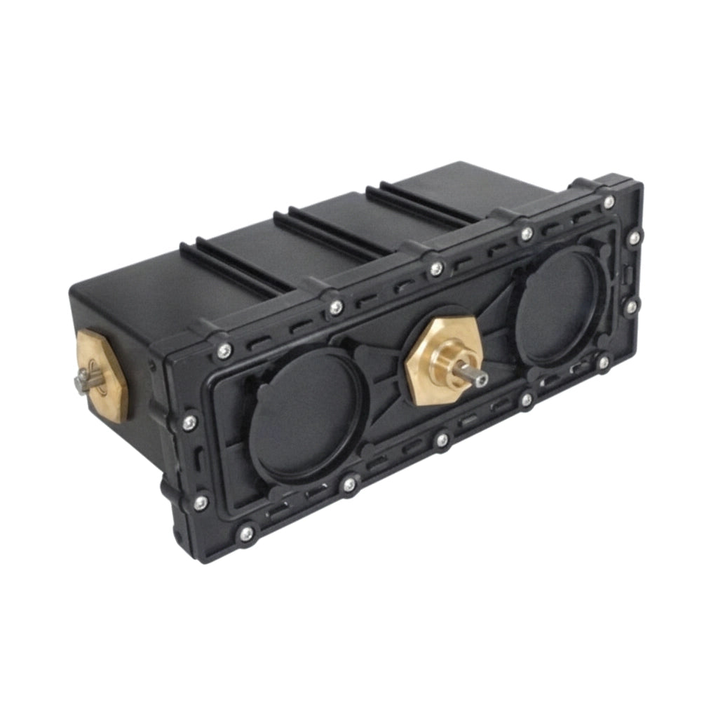 Hayward RCX43000 TigerShark motor unit, black housing with brass fittings and two drive shafts