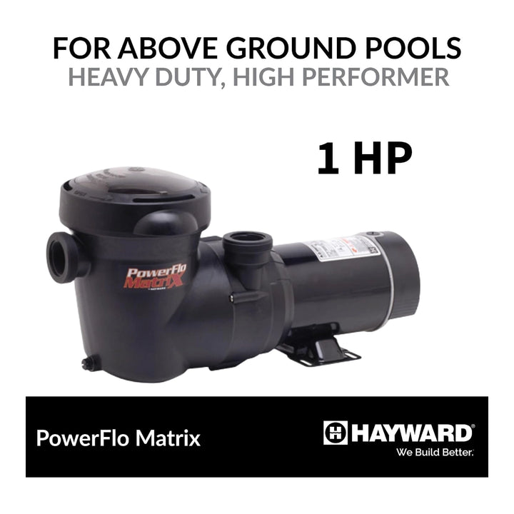 Hayward PowerFlo Matrix High Efficiency Pump, 0.85 HP Single-Speed for Above-Ground Pools | W3SP1592