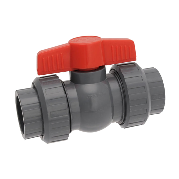 Hayward QTA Compact True Union PVC Ball Valve, Gray for Pool and Spa Plumbing Systems | QTA1015CSEG